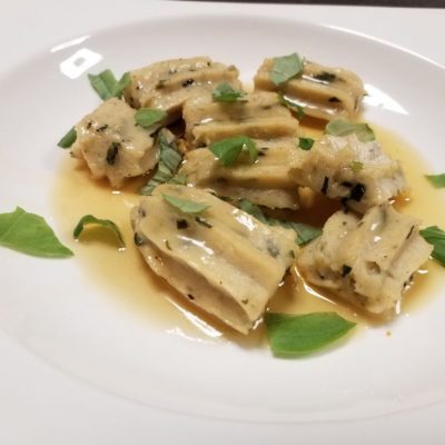Bärlauchgnocchi in brauner Butter