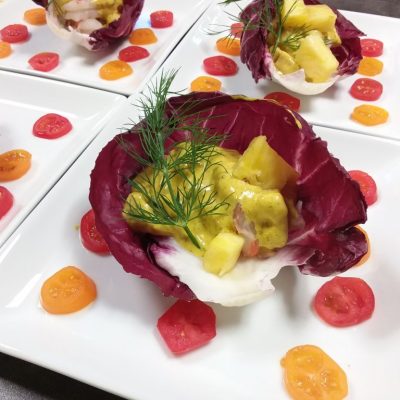 Garnelen Curry im Radiccio