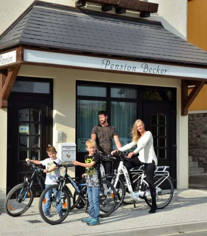 Radtouristen Familie