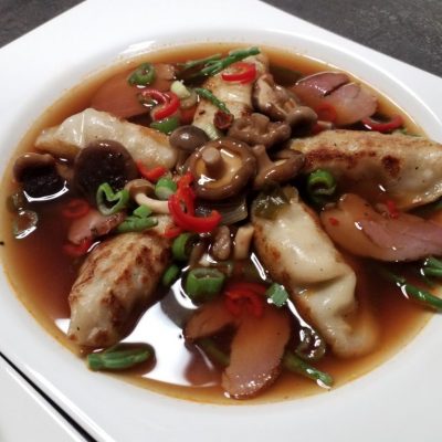 Ramensuppe mit Gyoza