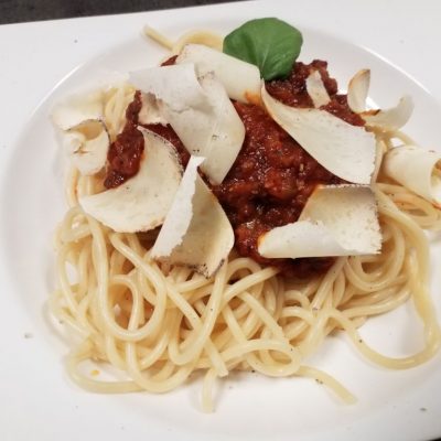 Spaghetti Bolognese mit Belper Knolle