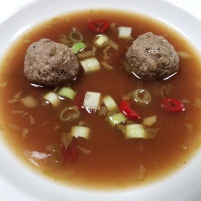 Wagyu Meatballs in Wagyubrühe